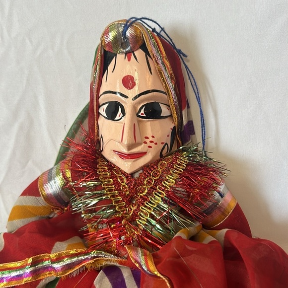 Topsy Turvy Vintage Indian Raj Sari Wedding Doll Handmade Dolls man & woman 12in - Picture 3 of 9